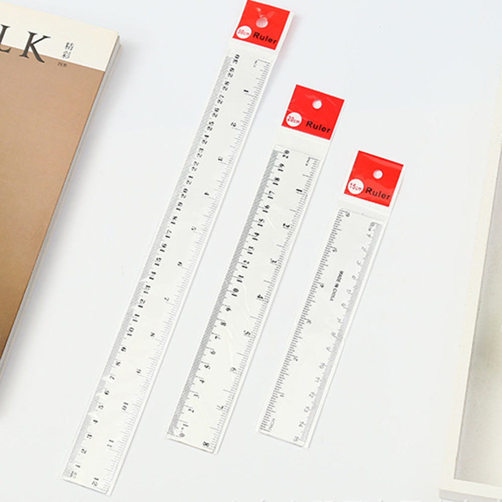 Ruler Set Transparent - 6/8/12 Zoll gerades Lineal, 1 Stück,