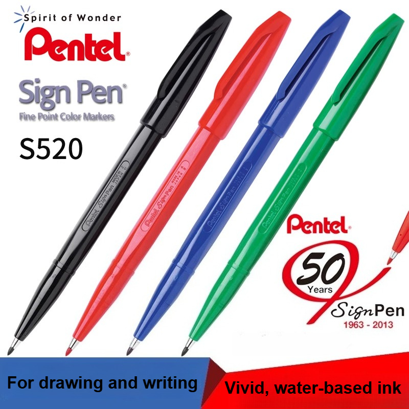 Pentel Pen Sign Pen - 1/3/12PC Pentel S520 Zeichenstift, feine Spitze,