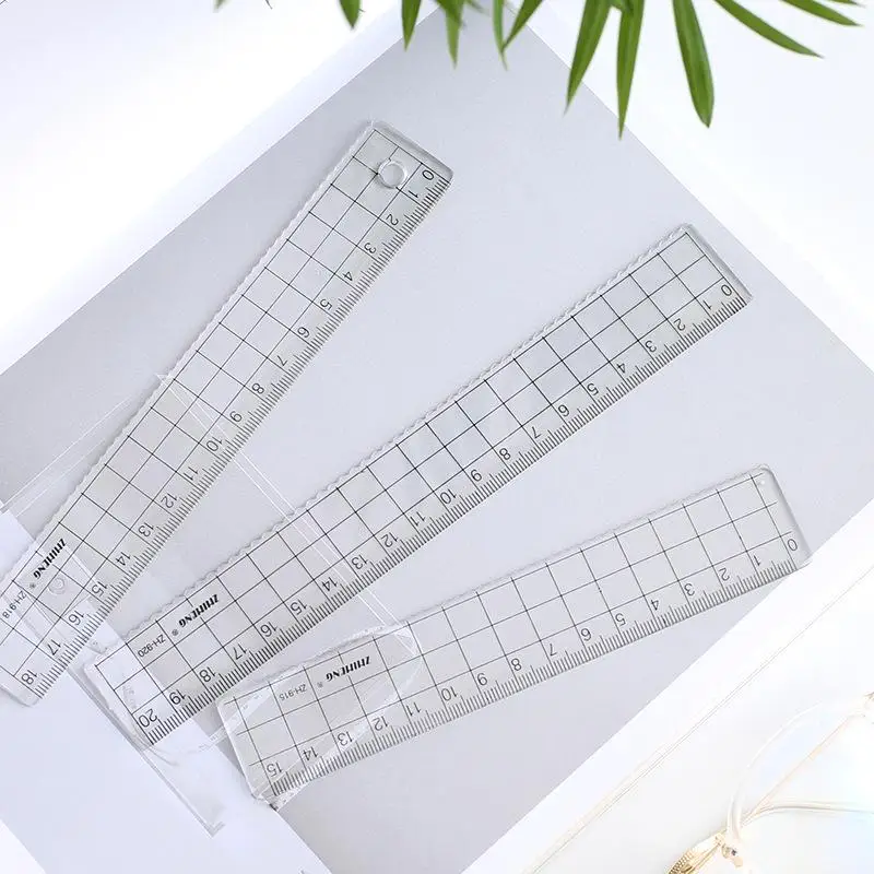 Ruler Set Transparent - 1Pcs Simple15cm 18cm 20cm Transparent Einfache