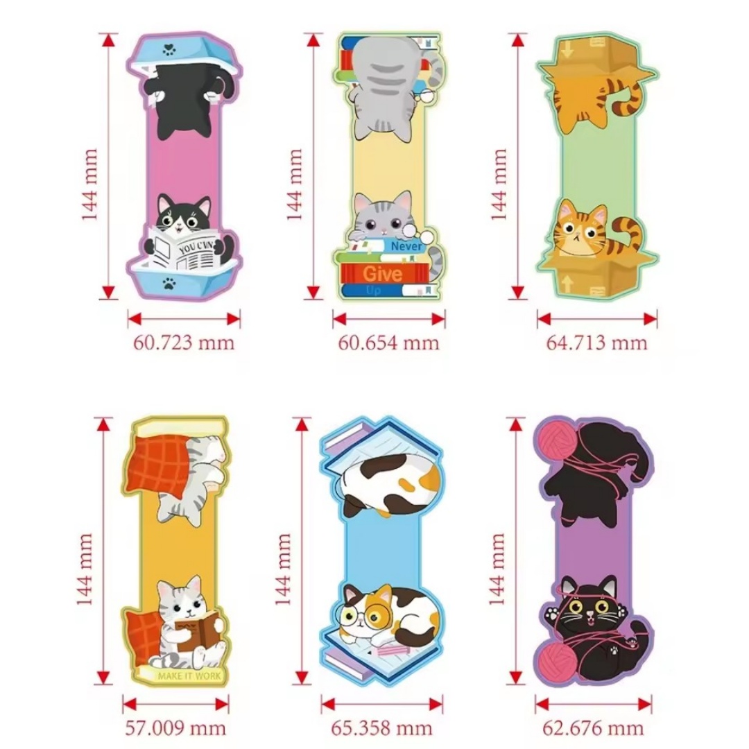 Bookmark Magnetic Clip - 1 Set Kreatives Katzenmuster Magnetisches Lesezeichen