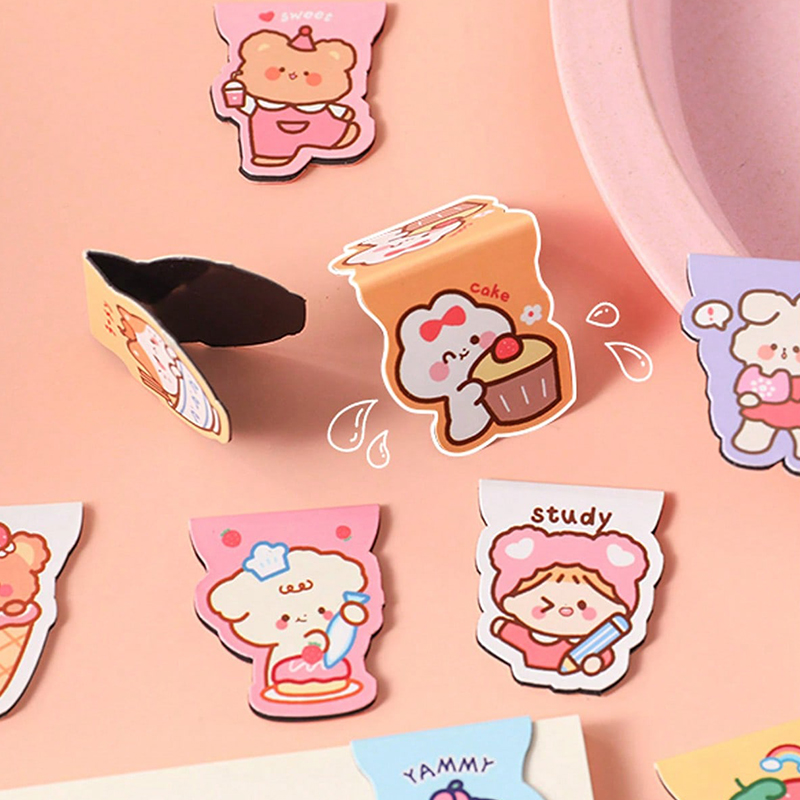 5 stücke Nette Cartoon Bär Mag – Bookmark Magnetic Clip Bewertung und Preis
