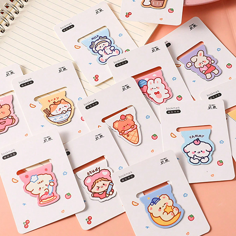 5 stücke Nette Cartoon Bär Mag – Bookmark Magnetic Clip Bewertung und Preis