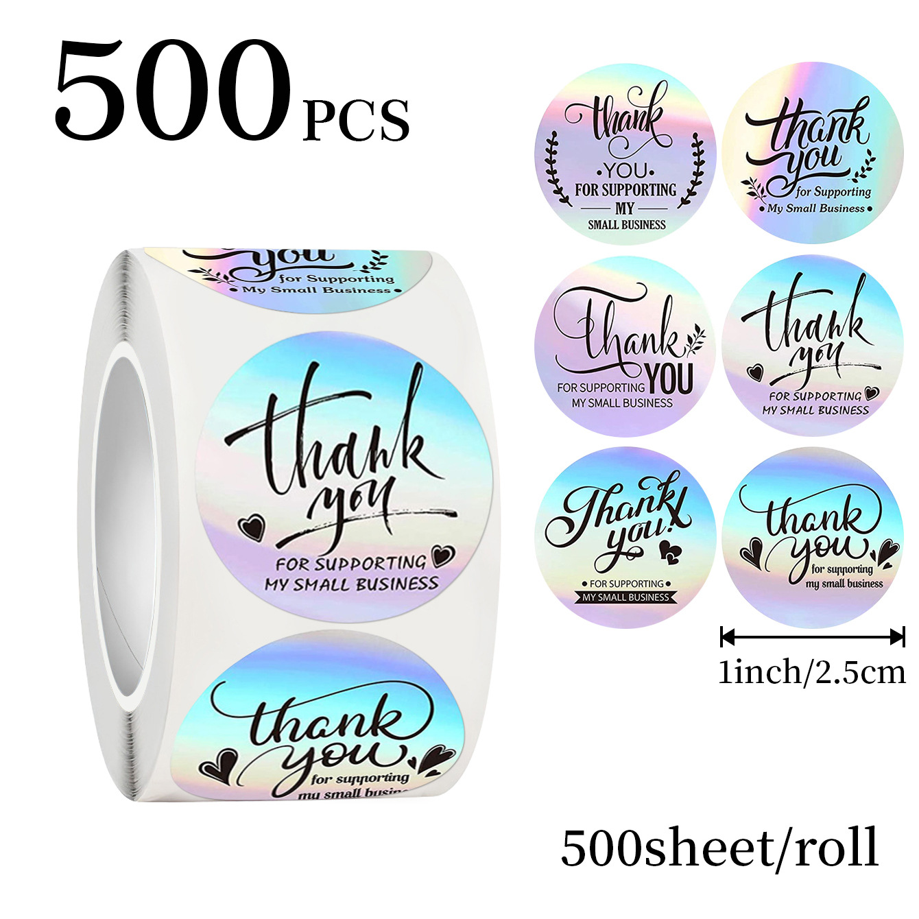 JCAC 500 Stück/Rolle 1 Zoll Ho – Sticker Label Roll Bewertung und Preis