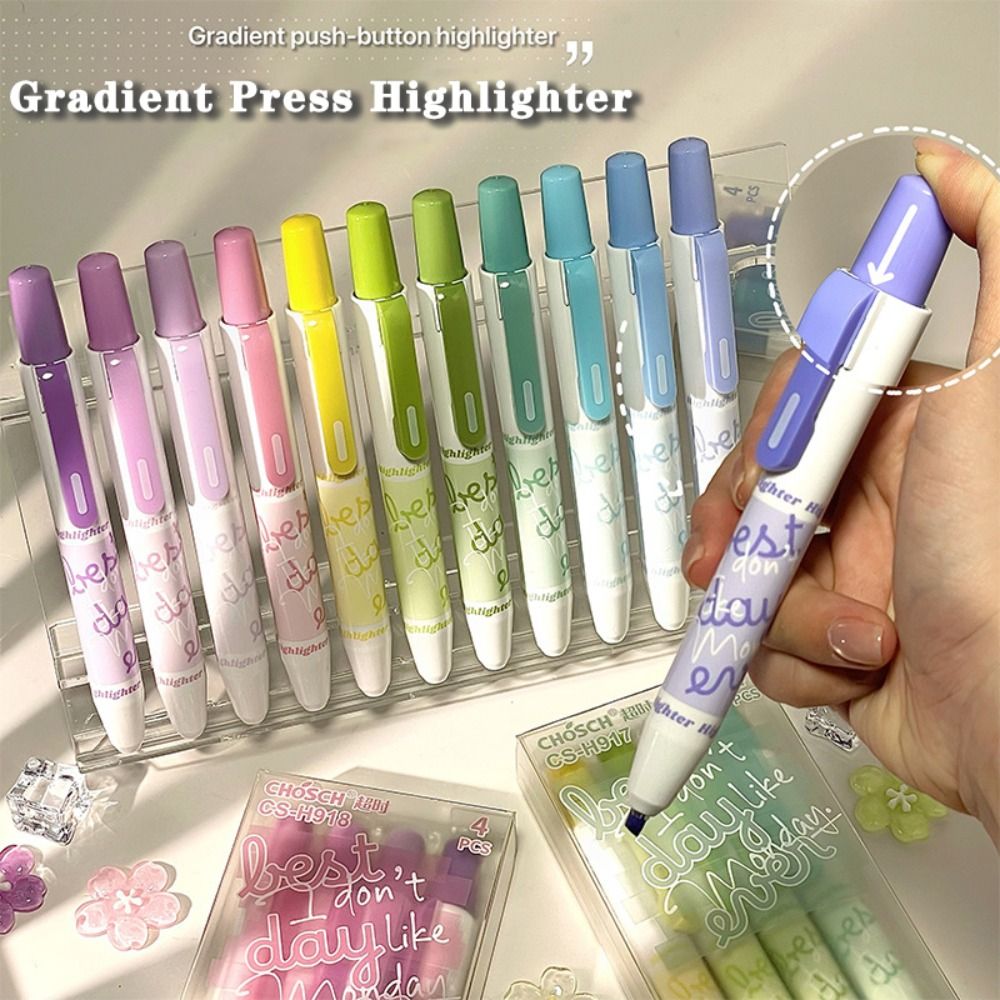 4 Stück Neue Farbverlauf-Textm – Highlighter Set Pastel Bewertung und Preis