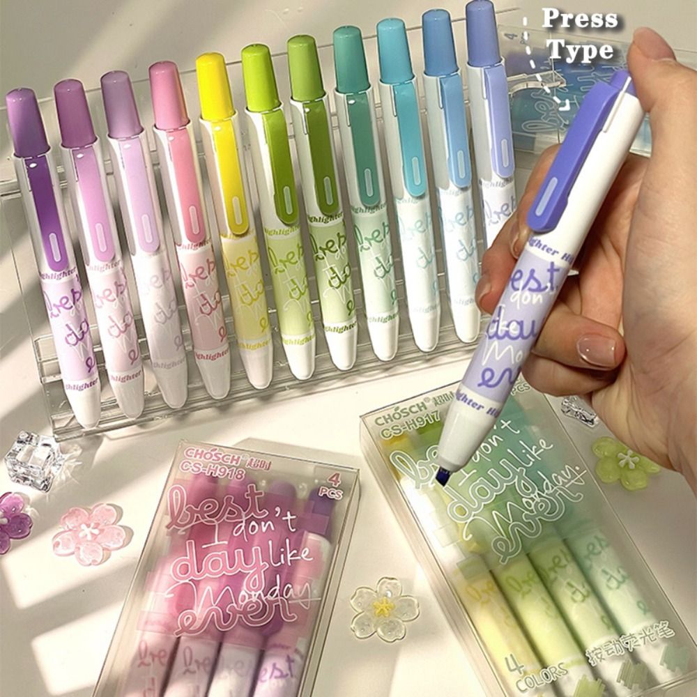 4 Stück Neue Farbverlauf-Textm – Highlighter Set Pastel Bewertung und Preis