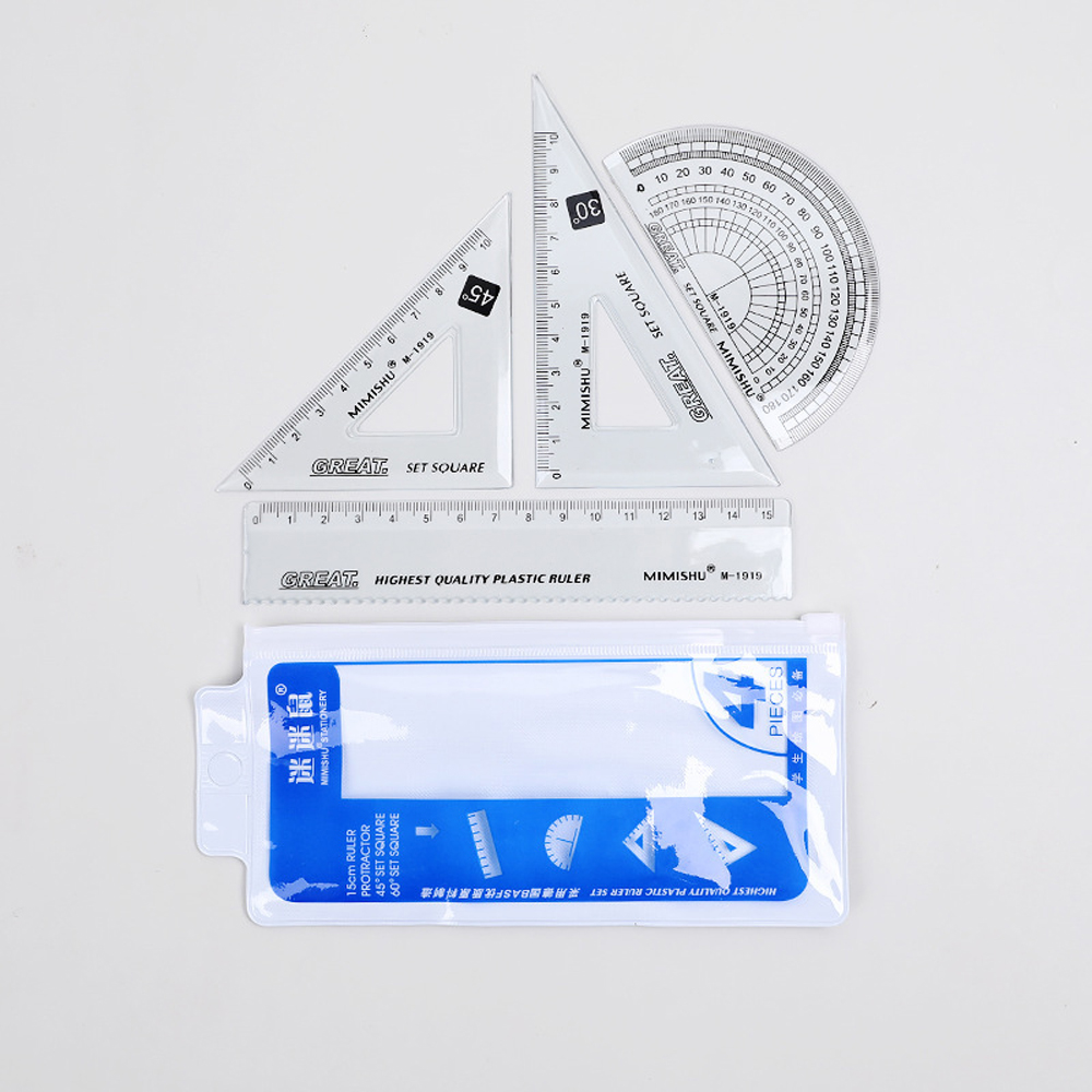Transparentes Kunststoff-Linea – Ruler Set Transparent Bewertung und Preis
