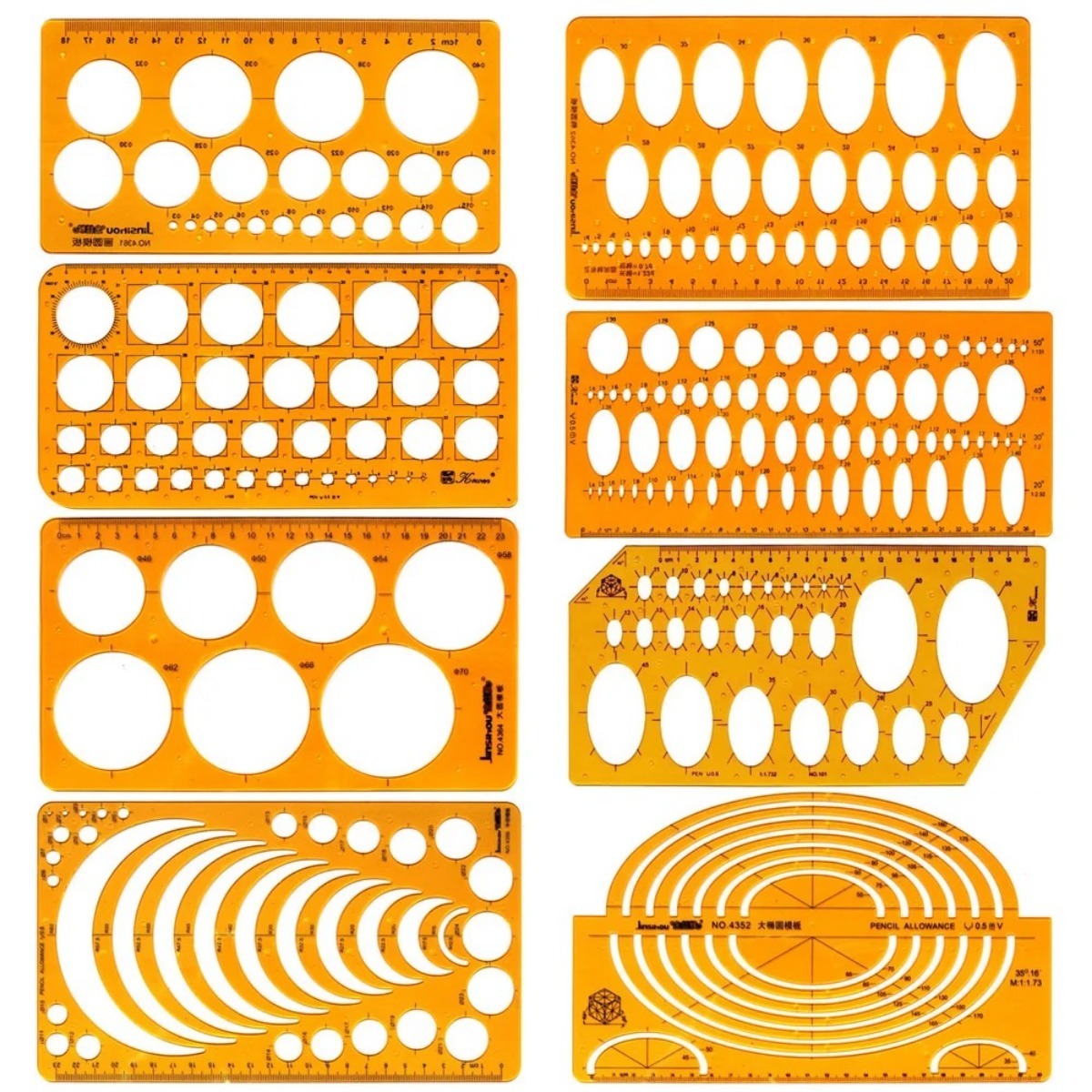 Geometrisches Zeichenschablone – Ruler Set Transparent Bewertung und Preis