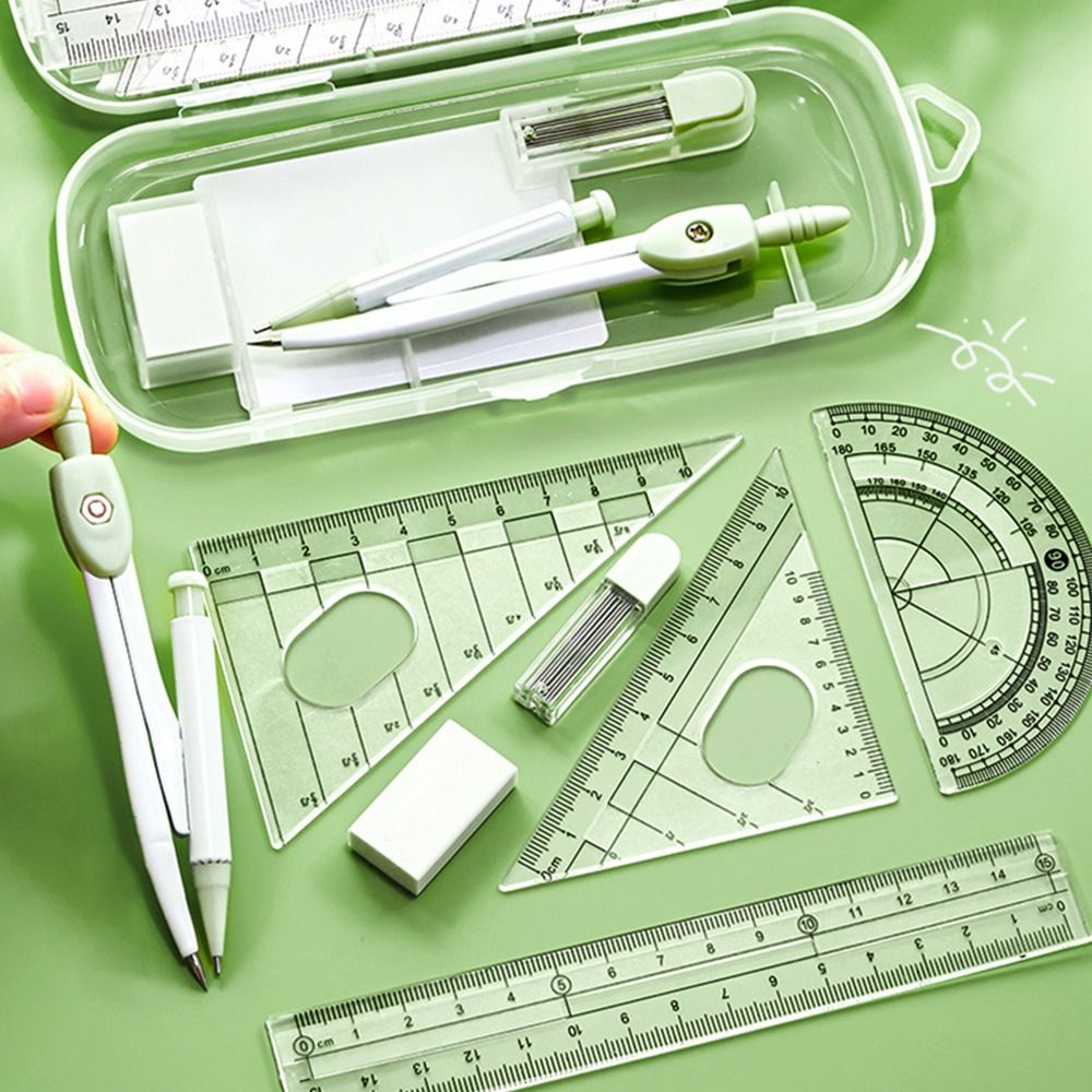 8-teiliges Set aus Plastikline – Ruler Set Transparent Bewertung und Preis