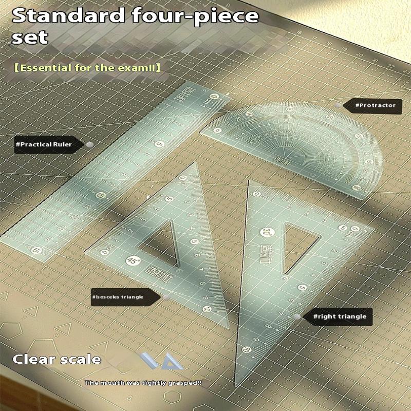 4-teiliges Set Transparentes M – Ruler Set Transparent Bewertung und Preis