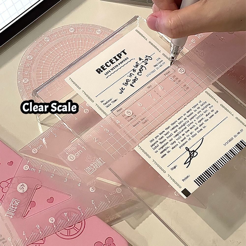 4 Teile/satz Multifunktionale  – Ruler Set Transparent Bewertung und Preis