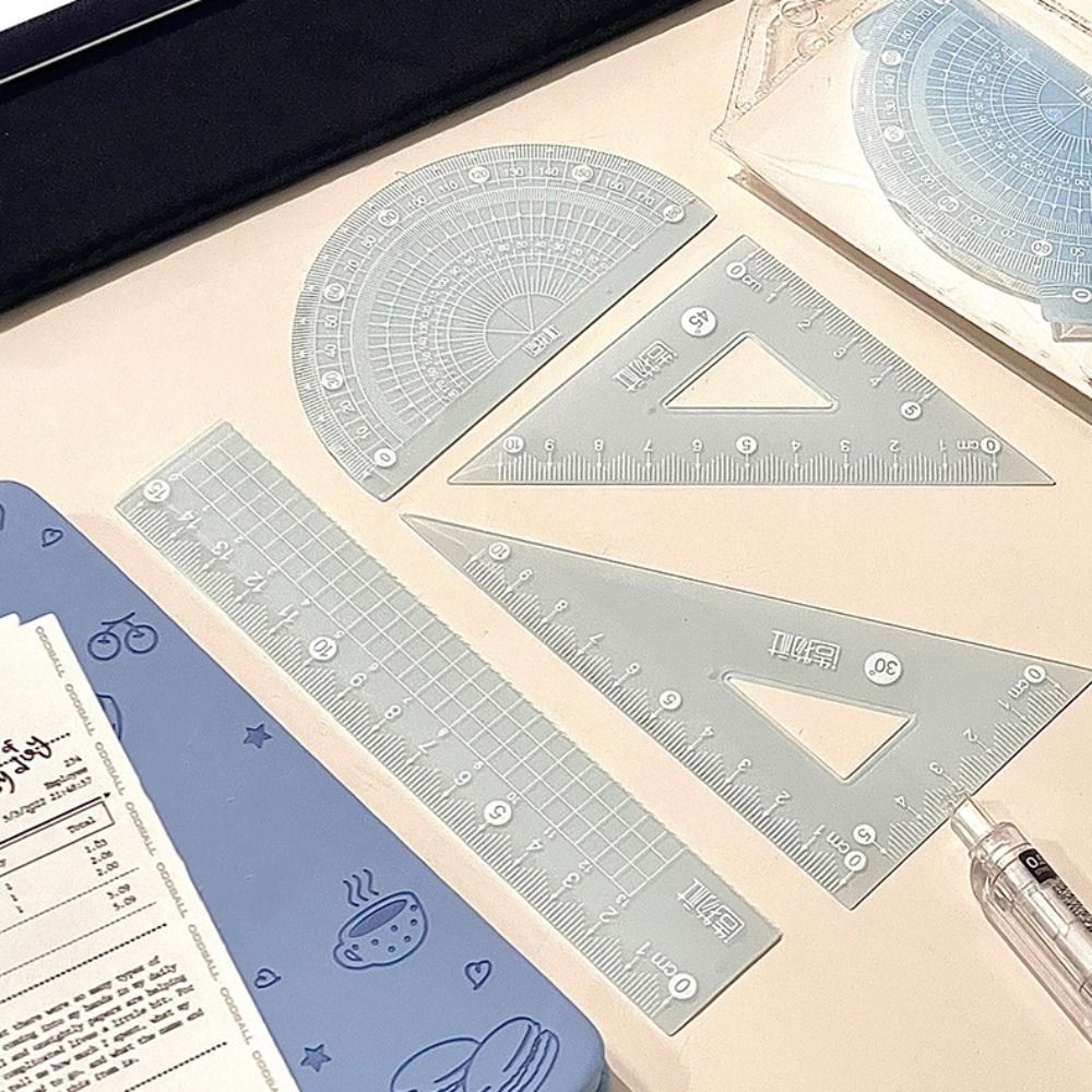 4 Teile/satz Multifunktionale  – Ruler Set Transparent Bewertung und Preis