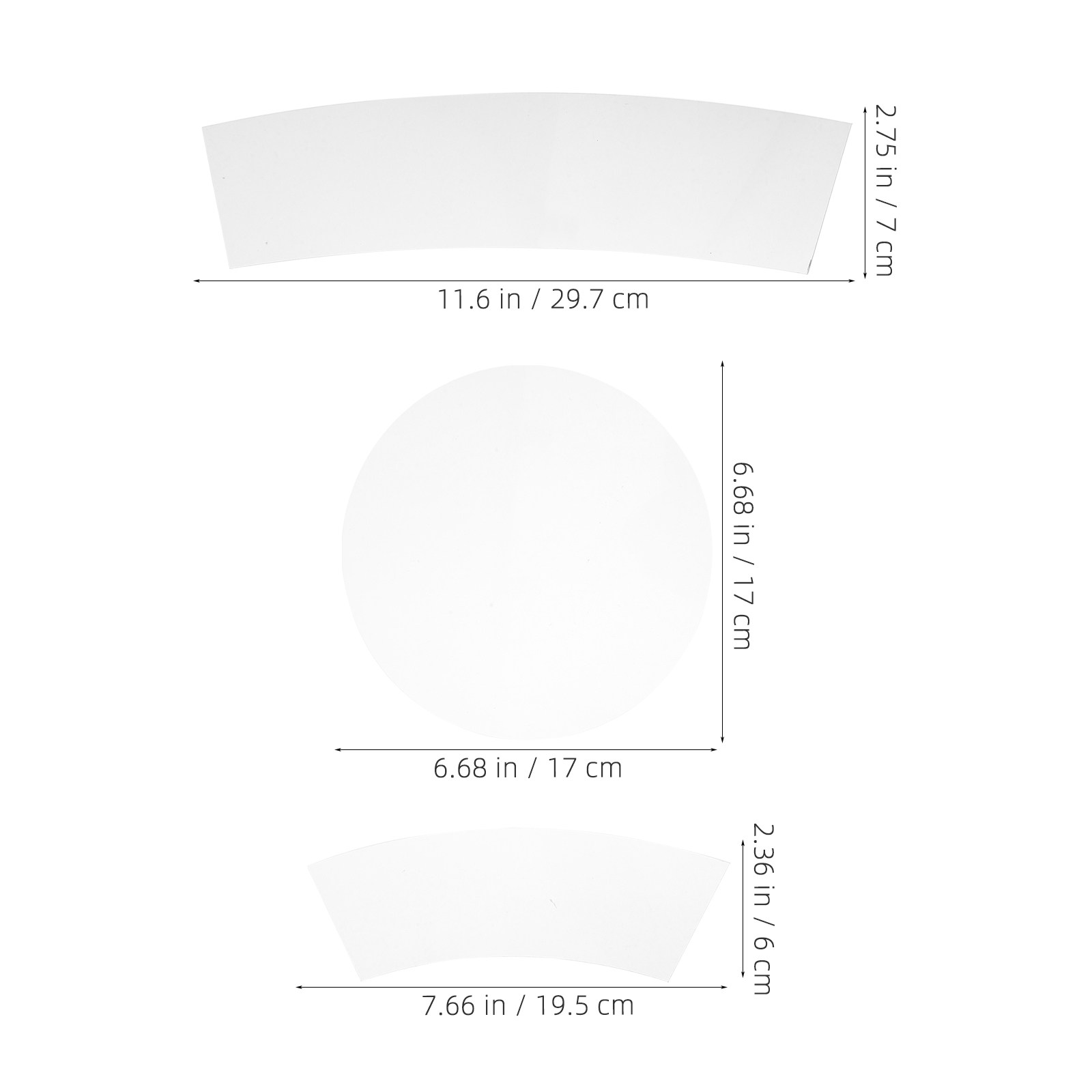3-teiliges Transparentes Acryl – Ruler Set Transparent Bewertung und Preis