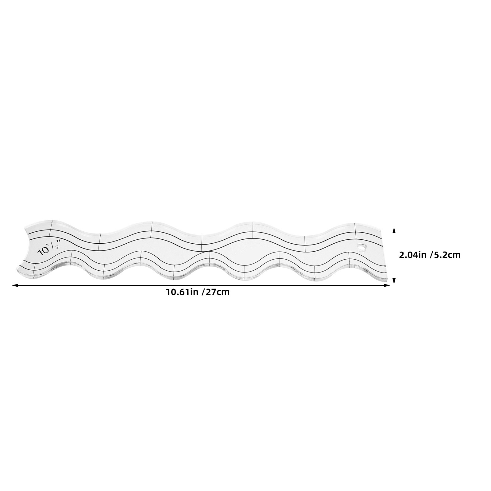 2-teiliges transparentes Acryl – Ruler Set Transparent Bewertung und Preis
