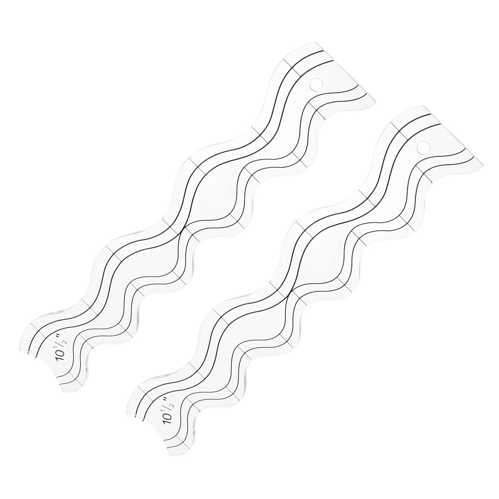 2-teiliges transparentes Acryl – Ruler Set Transparent Bewertung und Preis
