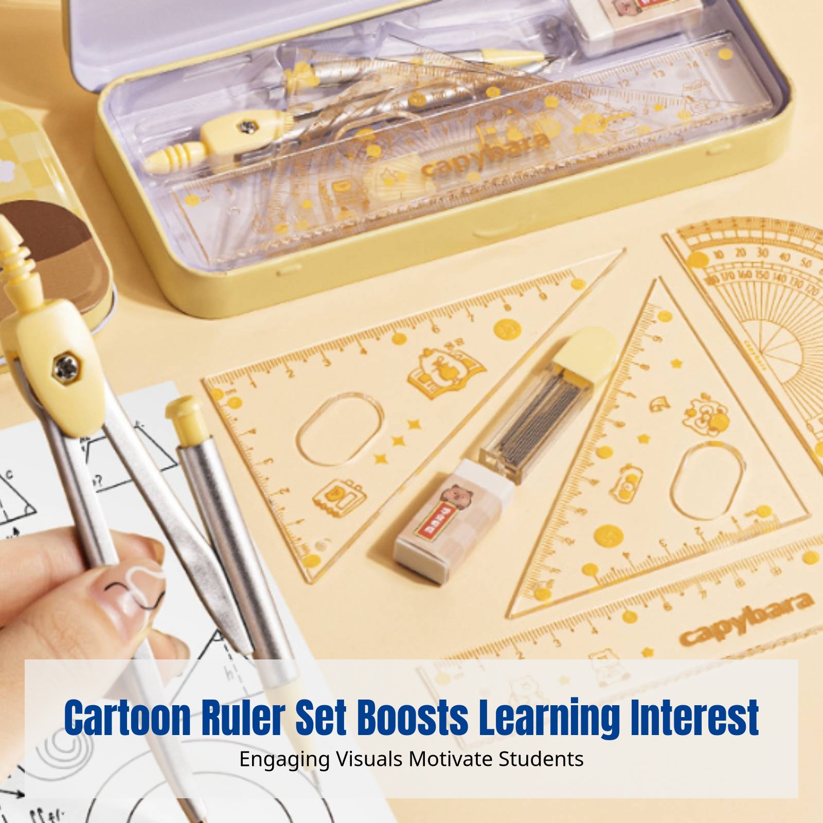 Lineal-Set für Schüler, Cartoo – Ruler Set Transparent Bewertung und Preis