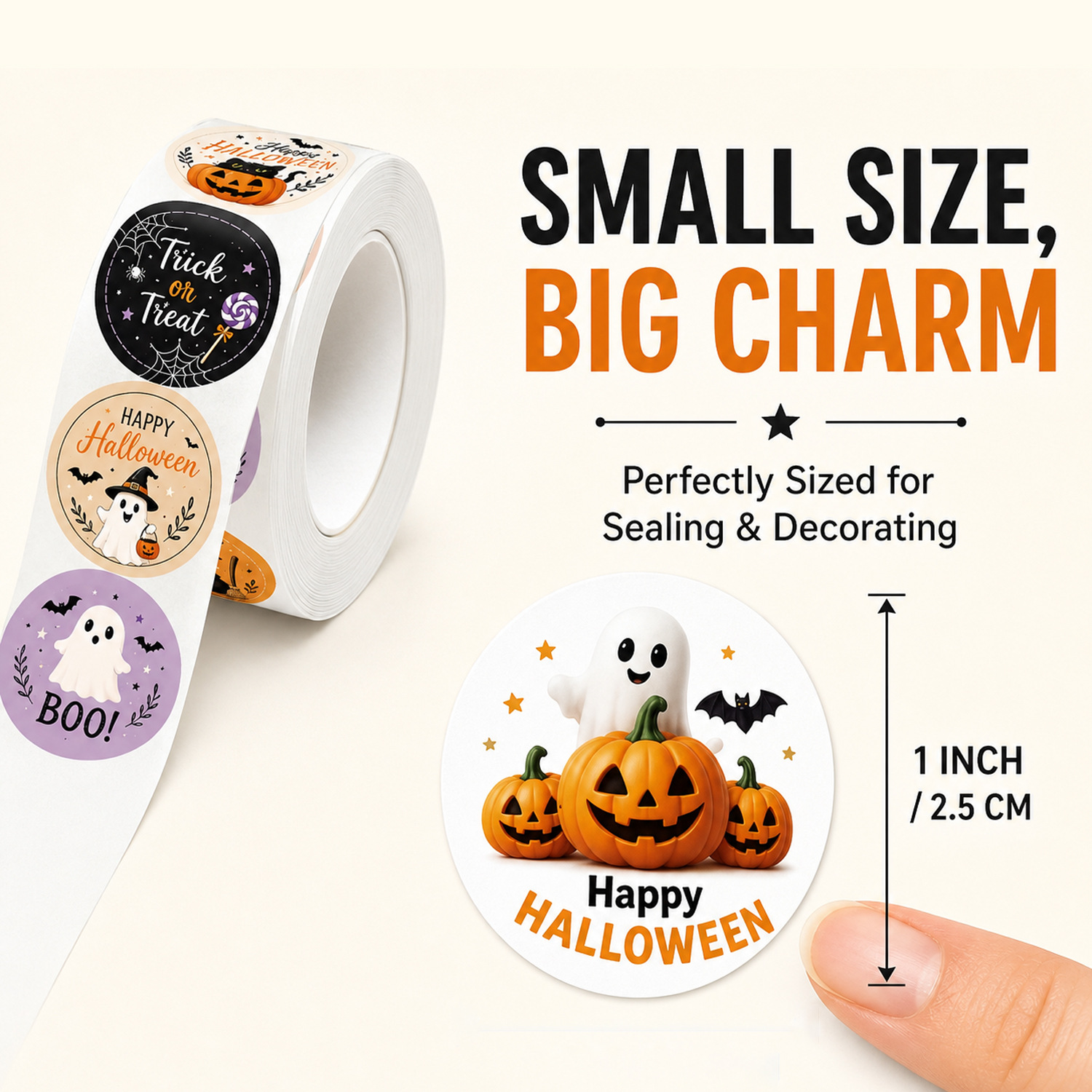 500 Stück pro Rolle Halloween  – Sticker Label Roll Bewertung und Preis