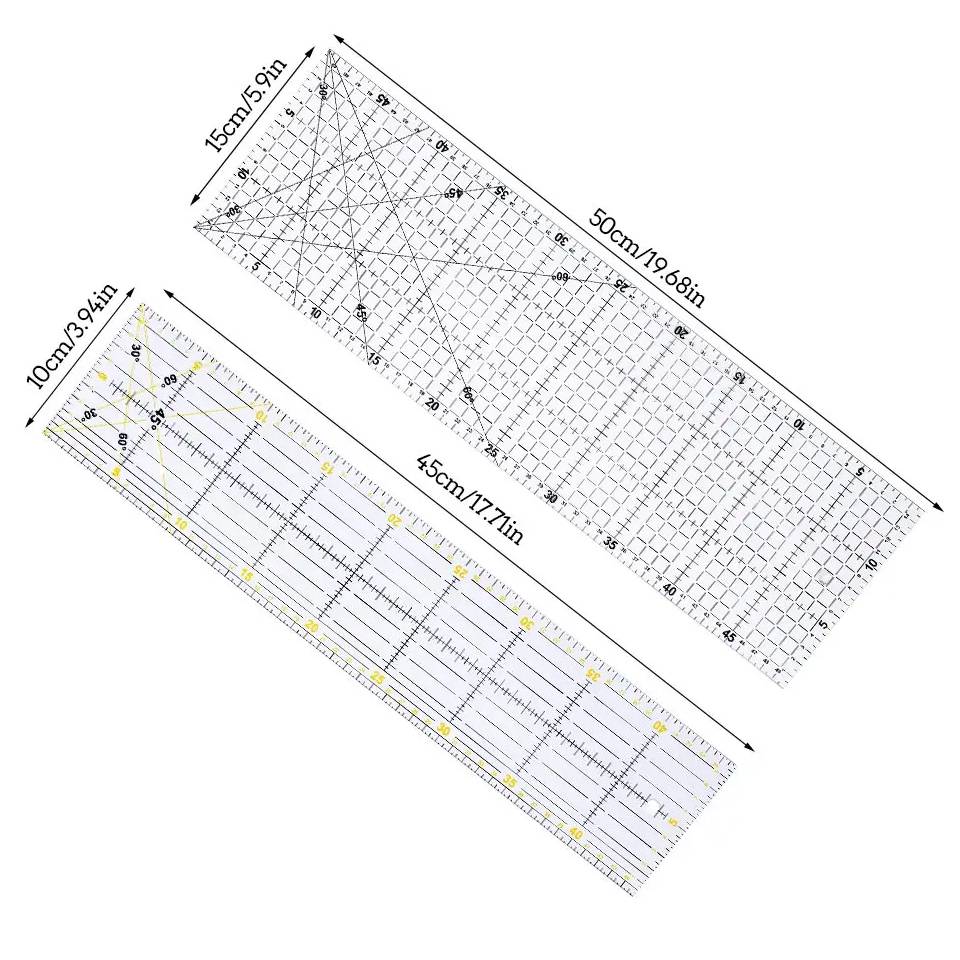 Fenrry Multisize Acryl Patchwo – Ruler Set Transparent Bewertung und Preis